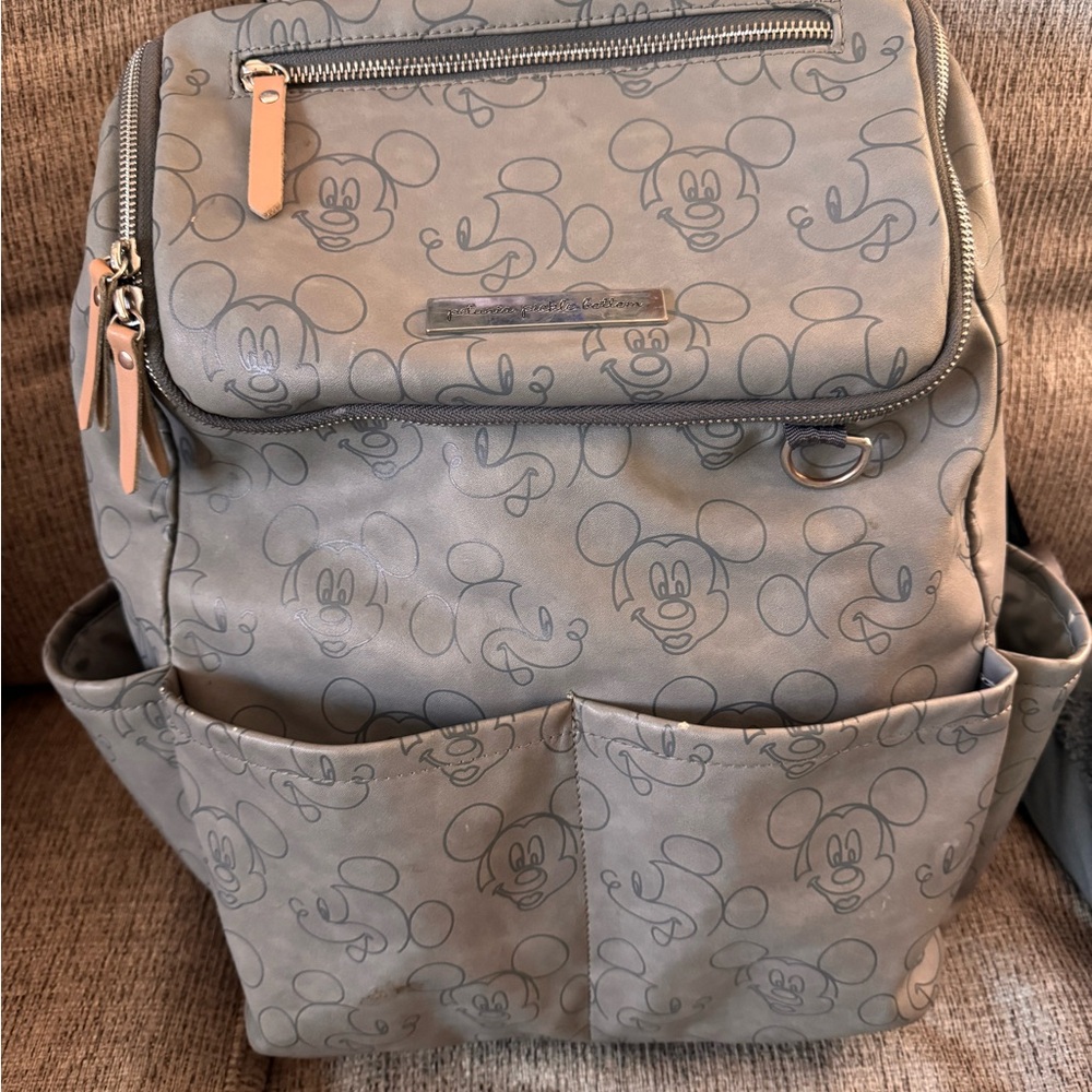 Petunia Pickle Bottom Gray Mickey Mouse backpack